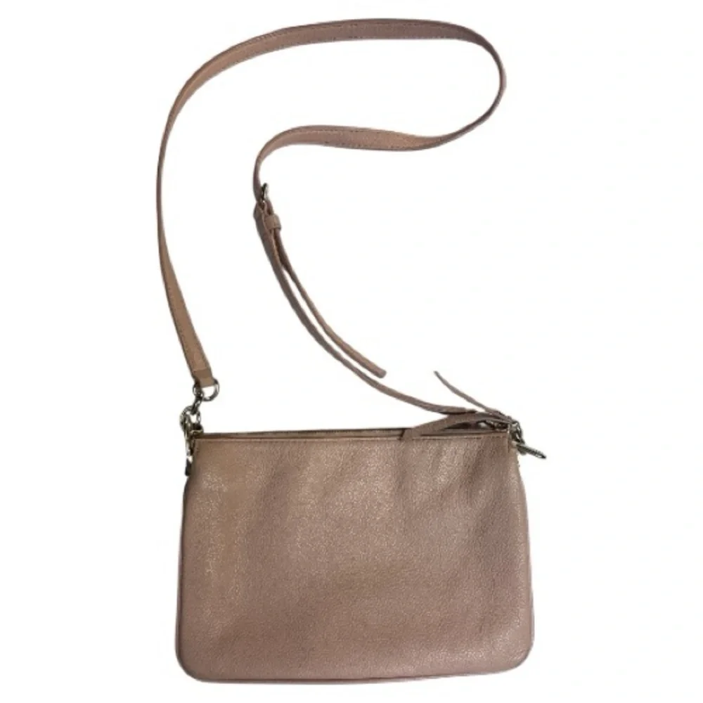 Kate Spade Elegant Tan/Pink Leather Shoulder Bag
